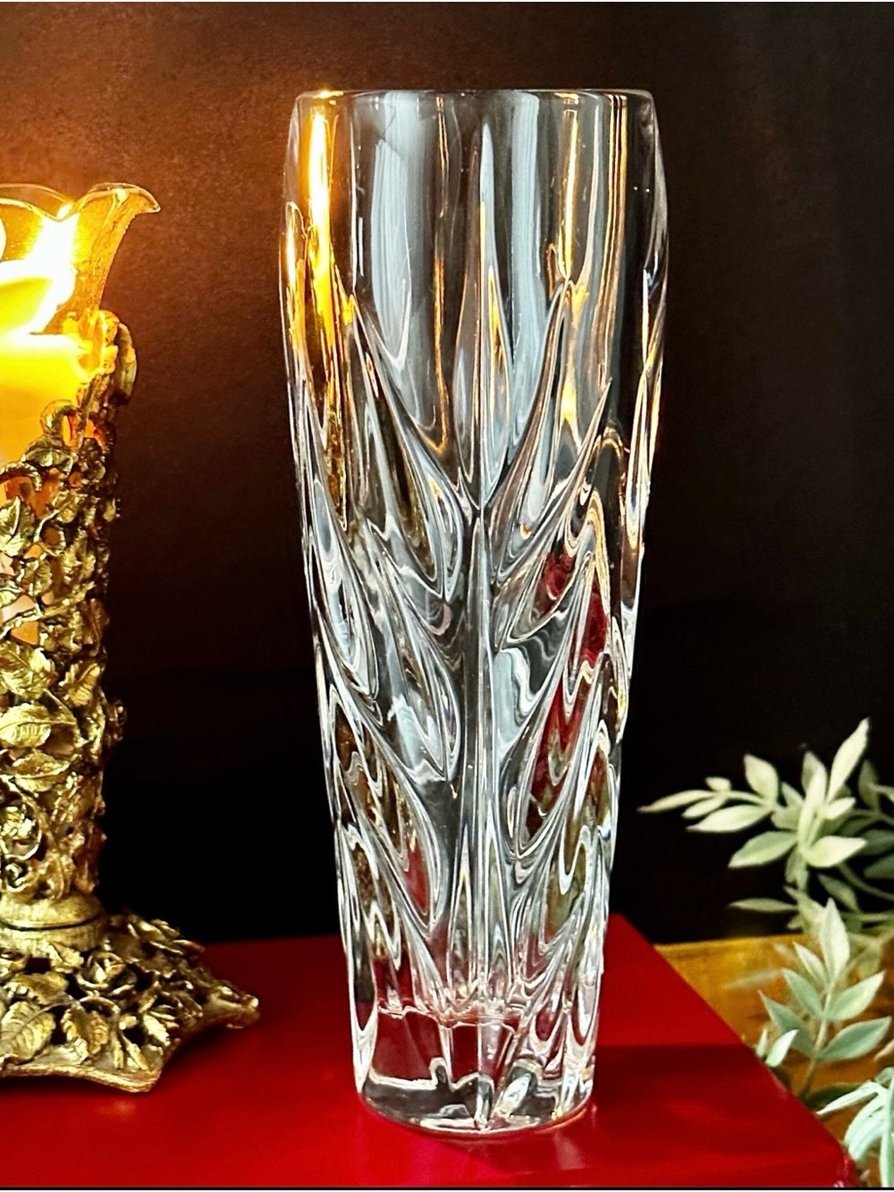 Gorham Crystal Star Blossom 7-inch flower vase